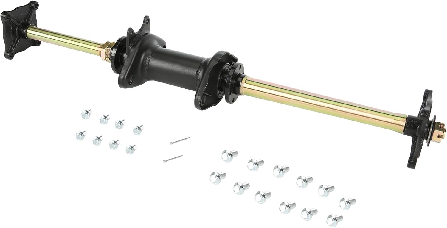 810mm 32" Rear Axle Kit for Go Kart ATV UTV Quad Buggy Golf Cart 4 Wheelers GY6 110cc 125cc 150cc 200cc 250cc Taotao Coolster Kazuma Roketa – 4 Bolt Wheel Hubs, DIY Rebuild Axle Shaft Assembly