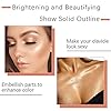 Highlighter-Palette-Face-Luminizing-Highlighter-Makeup-Palette-Instant-Glow-Powder-Nude-Bronzer-Highlighter-Kit-3-Packs-and-One-Makeup-Sponge Highlighter Palette, Face Luminizing Highlighter Makeup Palette, Instant Glow Powder Nude Bronzer Highlighter Kit, 3 Packs and One Makeup Sponge