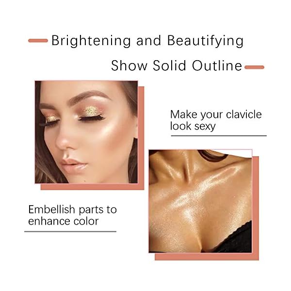 Highlighter-Palette-Face-Luminizing-Highlighter-Makeup-Palette-Instant-Glow-Powder-Nude-Bronzer-Highlighter-Kit-3-Packs-and-One-Makeup-Sponge Highlighter Palette, Face Luminizing Highlighter Makeup Palette, Instant Glow Powder Nude Bronzer Highlighter Kit, 3 Packs and One Makeup Sponge