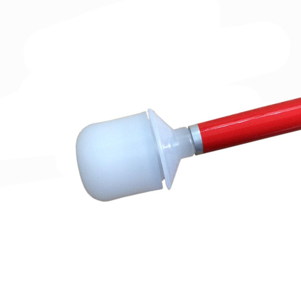 Aluminio Baston Blanco para Ciegos y Baja Vision Plegable, 5 Secciones, 130cm (51.2 pulgada)