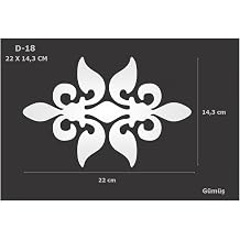 EYM Dekoratif Aynal  Pleksi Mobilya Dolap S s  22 x 14,3 cm G m  D-18
