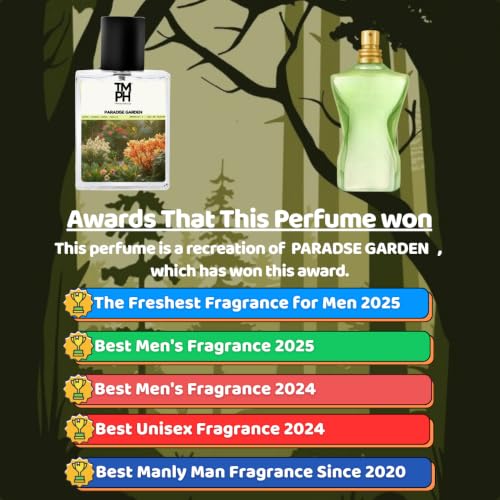 Image of TMPerfumehouse Paradise Garden EDP for Men | Fresh, Green & Long Lasting Perfume Spray | Coconut, Sweet & Vanilla Fragrance | Luxury Gift for Him | TMPH | 50ml