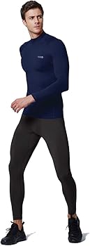 EXIO Japan Men's Mock Turtleneck Compression Shirt Cool&Dry