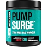 Jacked Factory Pumpsurge Caffeine Free Pre Workout for Men & Women - Nootropic Booster & Stim Free Pre Workout - Intense Pumps, Enhanced Focus - 30 Servings, Cherry Limeade