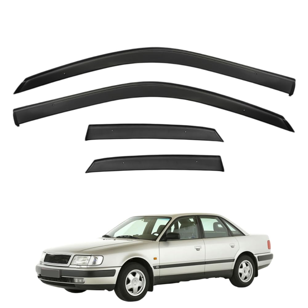 Qoemrhelt Normal 4Pc Set In-Channel Wind Deflectors, For A6 C4 1994-1996 Window Visors Rain Guards Vent Visors Rain & Sun Protection,Car Accessories