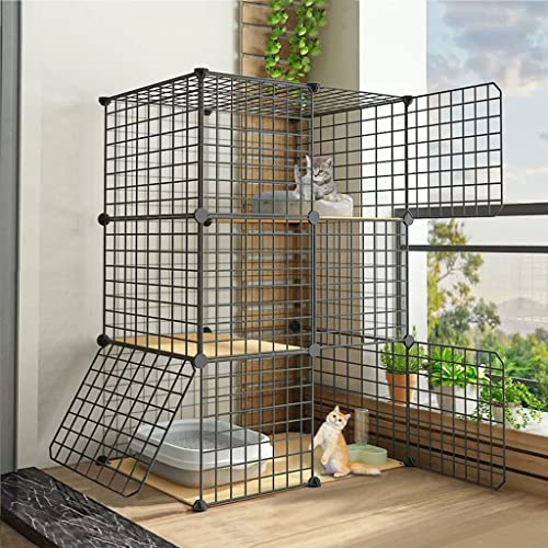 Cage pour chat d'intérieur détachable contre le manque de place