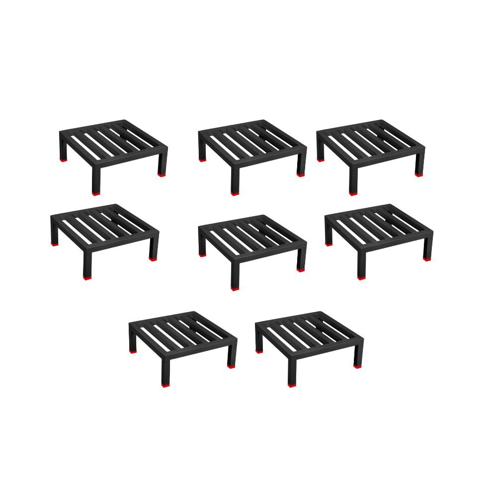 NAYRA Black Iron Plant Stand - Heavy Duty Outdoor Stand -8