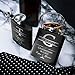 Groomsmen Gifts Set of 6, Personalized Groomsmen Flask Set w Optional Gift Box - Wedding Favor, Engraved 6oz Stainless Steel Flask, Custom Flask Gift Set, Black #2