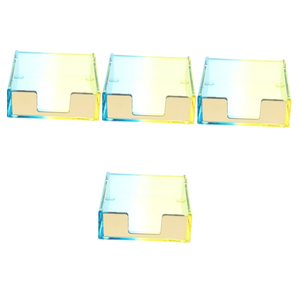 Boîte à notes et porte-clips de bureau en lot de 4 - 8
