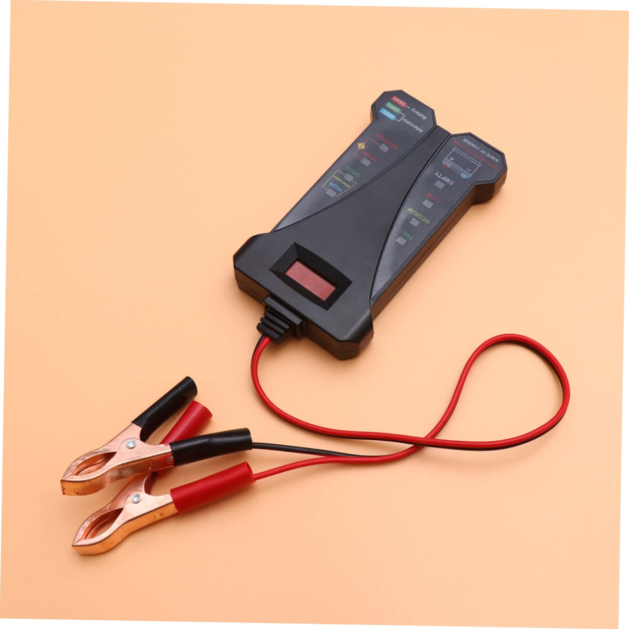 jojofuny Tester Digitale per Batteria Auto Voltmetro Analizzatore Funzionamento Ricarica Strumento Diagnostico Batterie Veicoli Automobilistici Rilevatore Carico Protezione Polarità