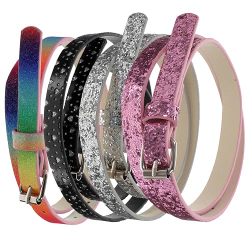 Cinturones para niñas y niños Mikikit ajustables con hebilla de corazón suaves para vestidos