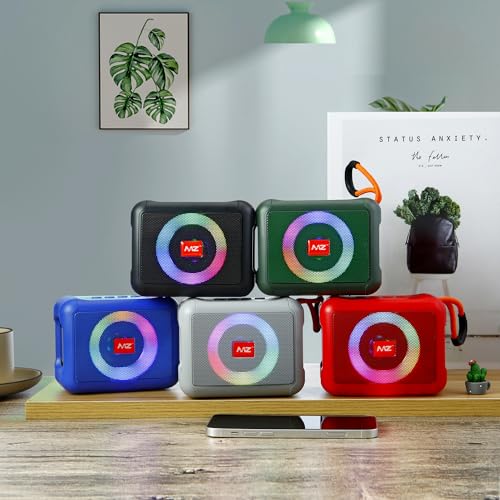 Image of MZ M408SP (Portable Bluetooth Speaker) Dynamic Thunder Sound, in Built RGB Light 5 W Bluetooth Speaker (Red, Stereo Channel)