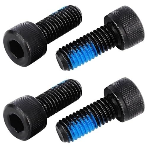 Image of 4Pcs M6x18mm Bicycle Caliper Screw, MTB Caliper Hydraulic Disc Brake Caliper Bolt, Black, Ideal for Mountain Bike, Road Bike, Cycling Enthusiasts