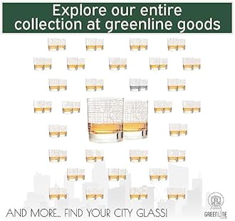 Greenline Goods Whiskey Glasses - 10 Oz Tumbler Gift Set for Denver lovers, Etched with Denver Map | Old Fashioned Rocks Glass - Set of 2