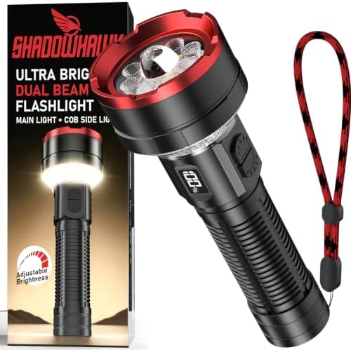 Shadowhawk 8+1 taschenlampe led aufladbar 1000000 Lumen mit COB Seitenlicht