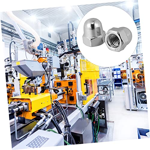 Uonlytech 50 Peças Parafusos De Aço Inoxidável Tampas De Extremidade De Parafuso Sextavado Tampa De