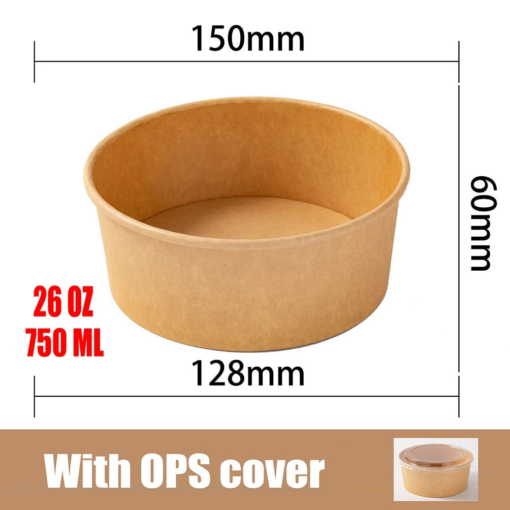 AGYH Contenedor de Comida Preparada Contenedores De Preparación De Comidas De 200 Pacas, Lleve El Contenedor De Alimentos con Tapa, Congelador Microondas Safe Food Enviadores De Contenedores, 26 Oz