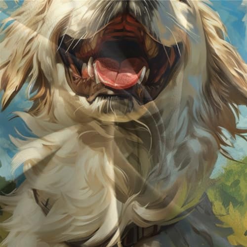 Housse de couette imprimée chien 3D parure de lit microfibre de luxe finition zippée - 7
