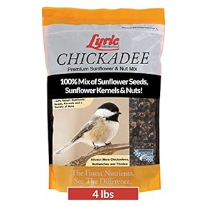 Lyric Chickadee Wild Bird Seed – Sunflower & Nut Premium Bird Food Mix for Chickadees, Nuthatches & Titmice – 4 lb bag