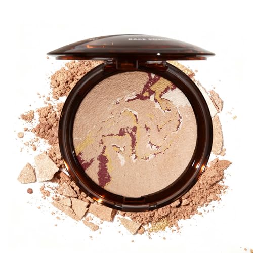 Image of FeiCuiYun Baked Balance Illuminating Foundation, Oil Control Matte Perfection Face Powder - Light | Buildable Sheer to Light Coverage | Flawless Satin Finish