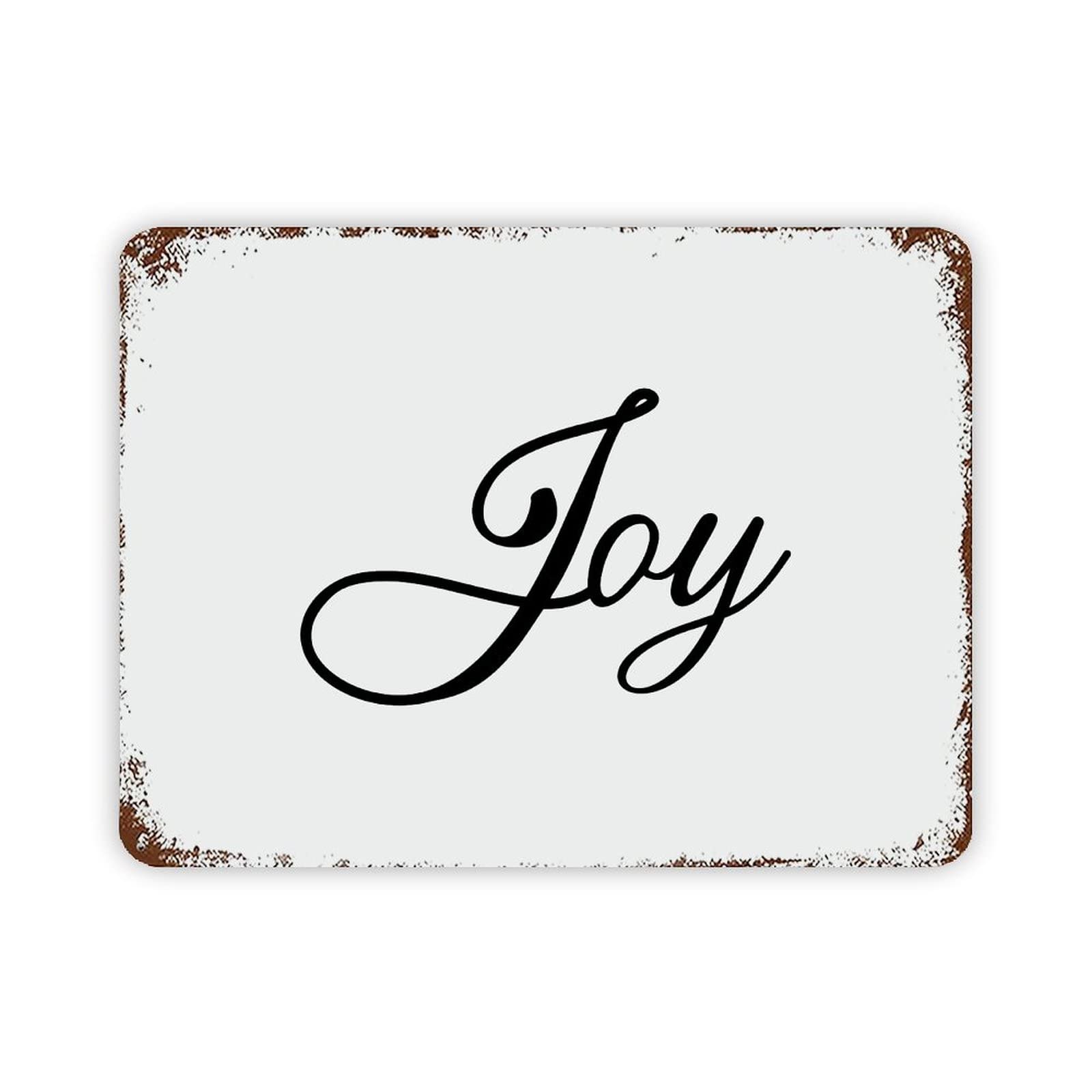ENEDNATE Christmas Metal Sign,Inspirational Quote Metal Sign Joy Retro Decorative Aluminum Tin Signs 12x16 Inch Man Cave Street Metal Sign for Office School Classroom Nursery Decoration