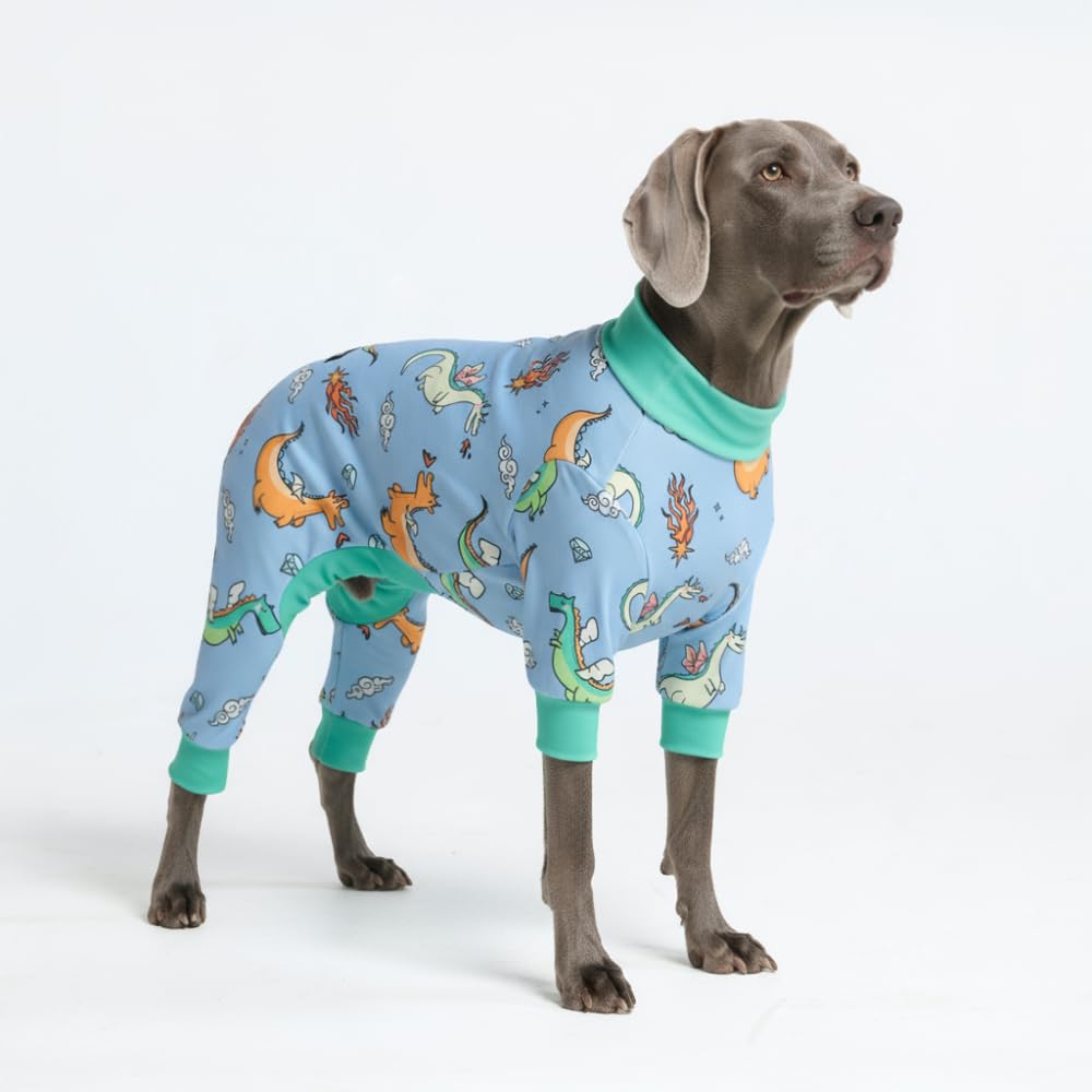 Spark Paws Dog Pajamas - Stretch Onesie Recovery Full Leg Surgery Suit PJS