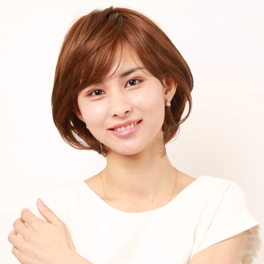 Amazon.com : Igennki Short Casual Bob Wig with Bangs Synthetic Hair for  Asian Young Women Black Brown (3 Dark Brown) : Beauty & Personal Care