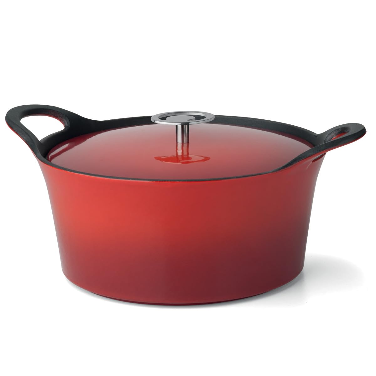 Cuisinox C61180WX22857 Volcan brytfanna, okrągła, 24 cm, żeliwo, emaliowane, kolor czerwony, z pokrywką