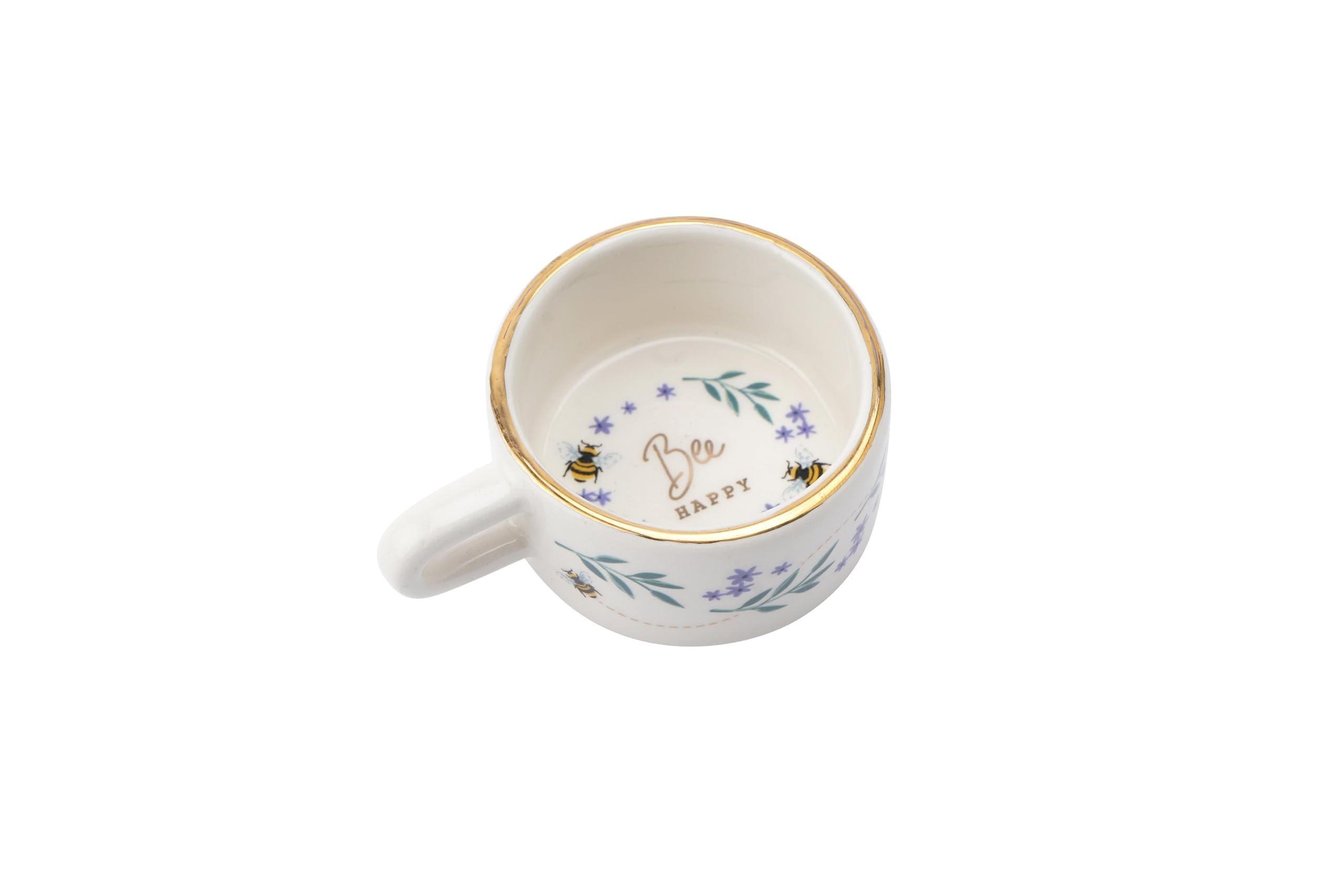 CGB Giftware | Bee Tealight Candle Holder | Slogan 'Bee Happy' | Homeware | Candle | Tea Light Holder | The Beekeeper | GB07074