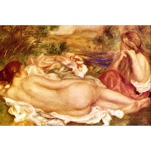 Toile Renoir Deux baigneurs 76x101 cm pour salon moderne