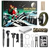 Survival Kit Advent Calendar 2025-12 Days Christmas Countdown Calendar for Teenagers and Adults, Suitable for Outdoor Camping, Hiking, and Adventure