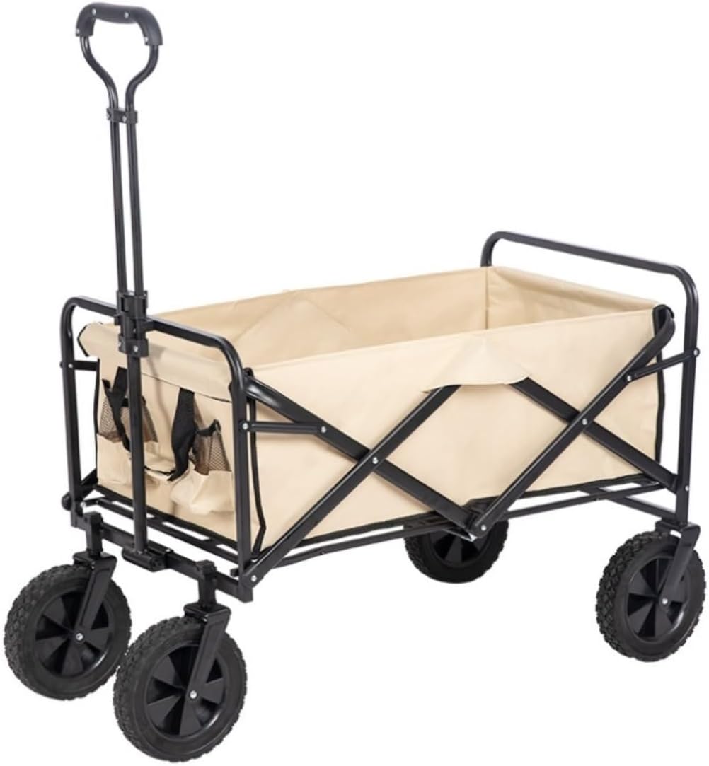 トロリーカート 折りたたみユーティリティワゴン 4輪折りたたみ  
