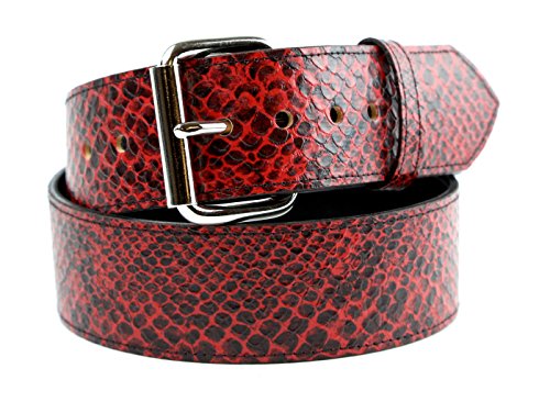 Red Python Snake Heavy Duty Belt 1.75
