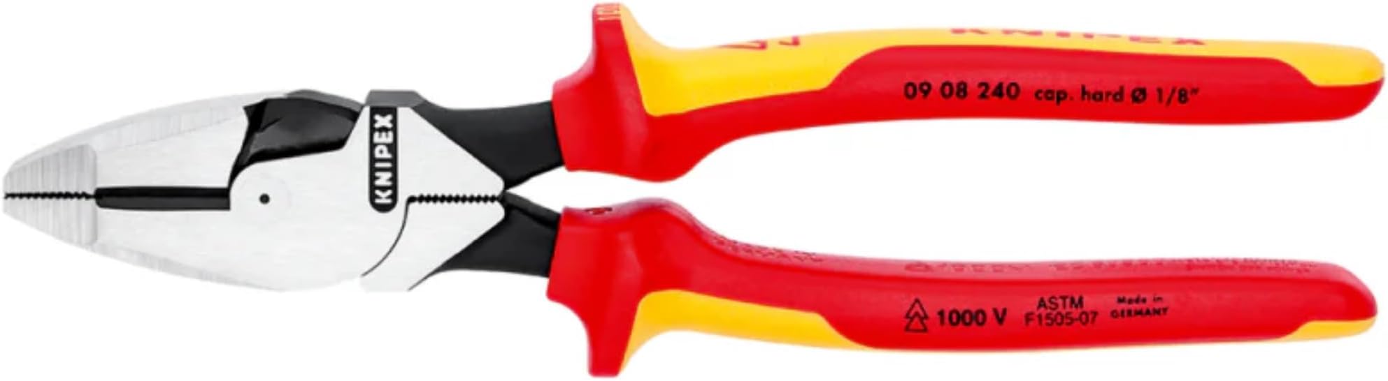 Knipex 1000V Linesman Pliers, 240 mm Size