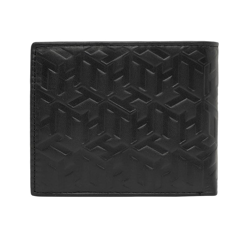 Image of Tommy Hilfiger Men's Wallet Elgon - Black | Embossed Leather | Global Coin Pocket | Stylish Purse for Men