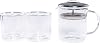 Tea Bundle - Tea Brewer and Glass Cups - Elegant At-Home Brewing, Easy to Clean Strainer - Steep 12 fl.oz Loose Leaf Tea, Sip from Double Wall Set of 2 Glass Cups