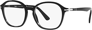 Persol PO3296V Square Prescription Eyewear Frames, Black/Demo Lens, 53 mm