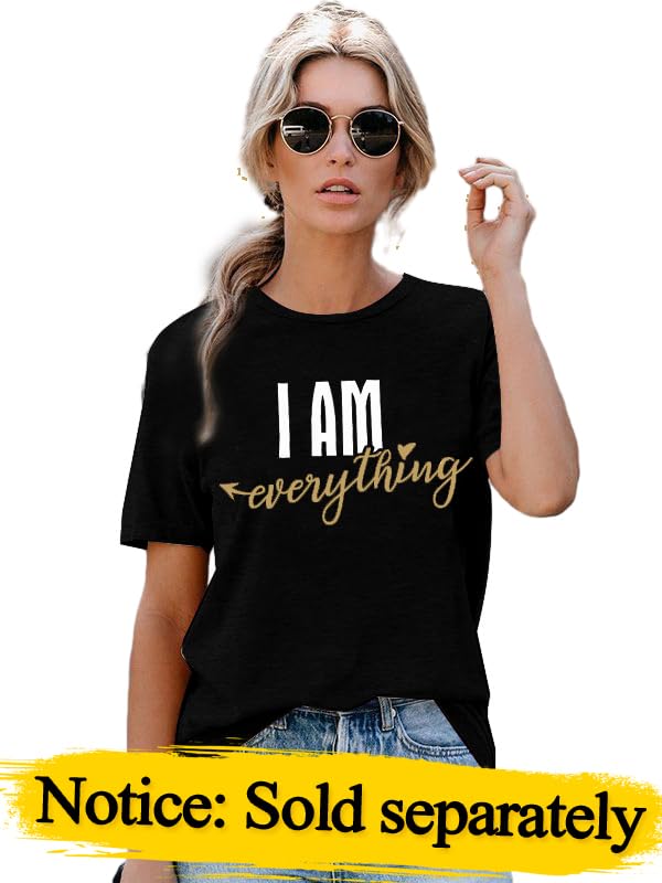 I Have Everything I Need Xmas Matching Christmas Shirt for Couples Cute Santa Claus Cap Tees Short Sleeve Tops2