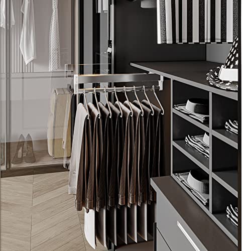 Varilla de ropa extensible de acero con longitud ajustable de 30 a 80 cm para armarios de casa 5