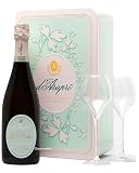D'Araprì Attitudine Extra Brut Rosè Metodo Classico, 750 ml, con 2 Flute Serigrafati, Confezione Latta Edizione Limitata