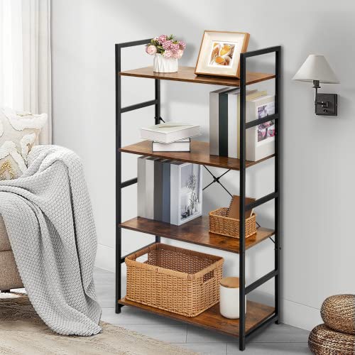 Magshion Tall 5-Tier Bookcase, Storage Rack Shelf Vintage Standing Display Shelf For Home Office Living Room #TOP1