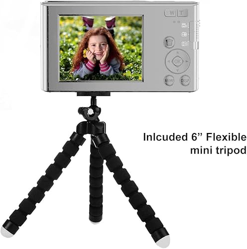 Miniatura 5 de Acuvar Cámara digital compacta de apuntar y disparar de 44 MP, zoom digital de 16X, pantalla de 2.4 pulgadas y tarjeta SD de 32 GB, lector de