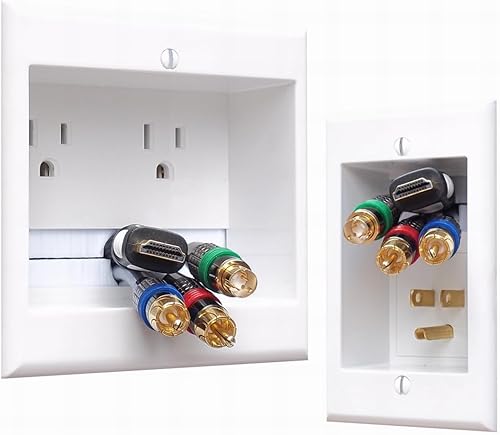 Miniatura 2 de PowerBridge ONE-PRO-6 Sistema de cableado profesional, con un solo toma corriente, empotrado, para televisores con pantalla plana LED, LCD, y plasma