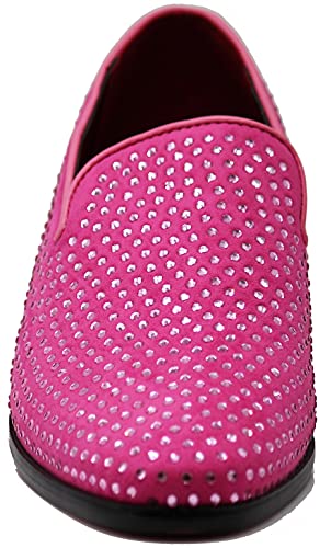 Image of SPK26 Men's Vintage Velvet Rhinestone Designer Dress Loafers Slip On Shoes Classic Tuxedo Dress Shoes