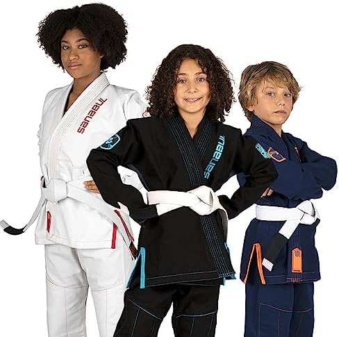 Sanabul Future Legends BJJ Gi for Children and Youth | Kids Brazilian Jiu Jitsu Gi | Comfortable Preshrunk Fabric (BLACK/BLUE, K4)