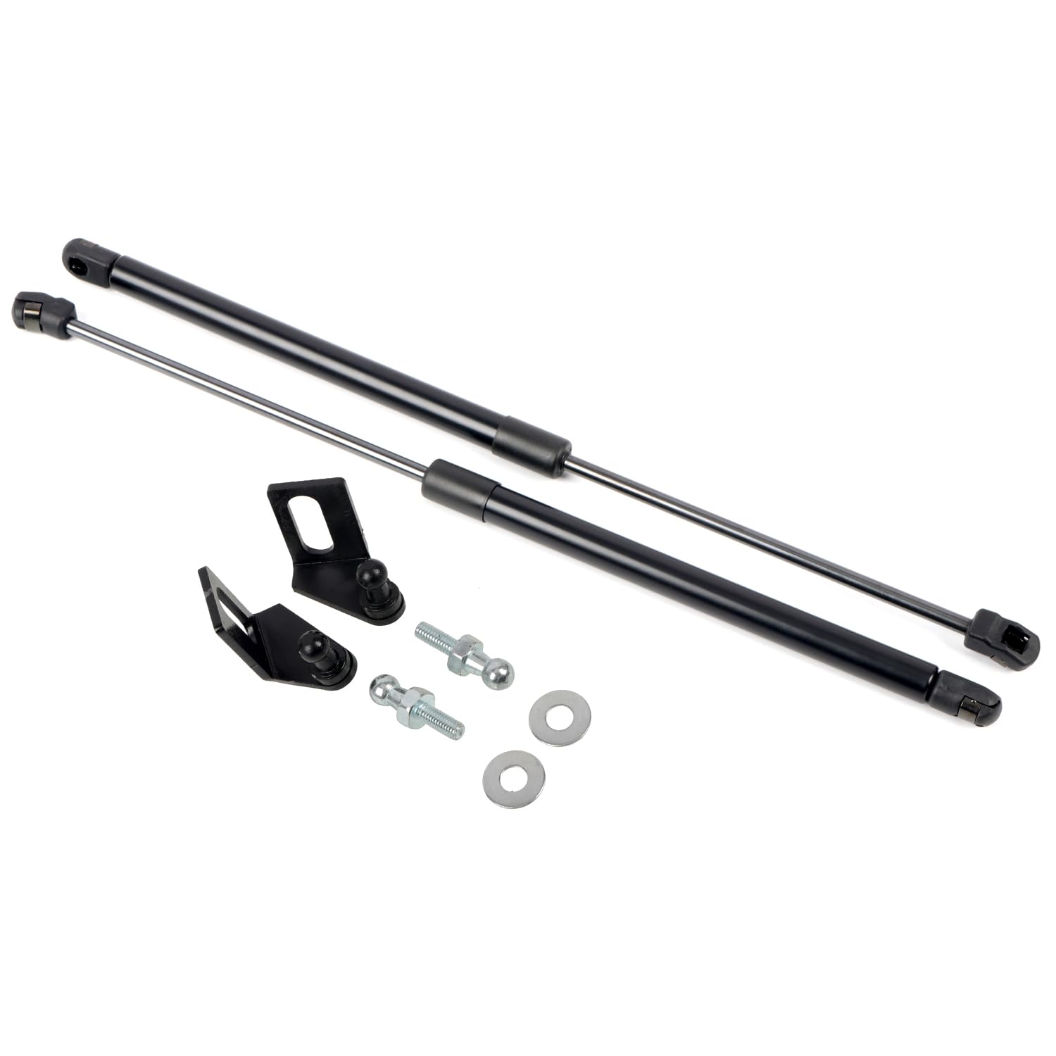 HIGH FLYING Lot de 2 vérins à gaz en acier inoxydable pour Golf 8 Mk8 2020-2024 Noir