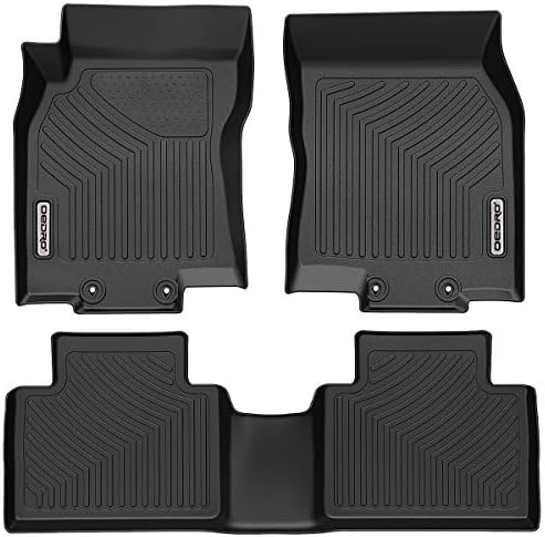 OEDRO Floor Mats Compatible for 2014-2020 Nissan Rogue, Unique Black TPE All-Weather Guard Includes 1st and 2nd Row: Front, Rear, Full Set Liners (No Rogue Select and Sport Models)