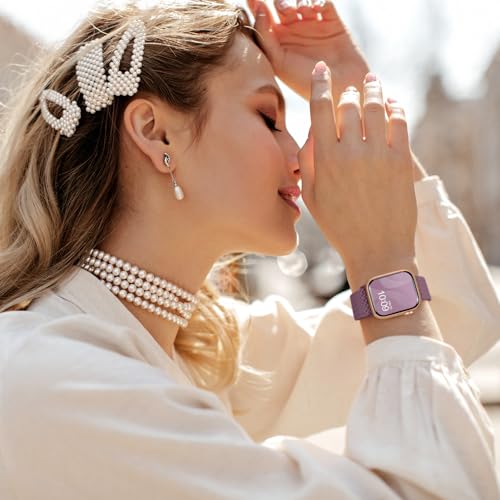 Image of 8 Pack Braided Stretchy Solo Loop Compatible with Apple Watch Bands Women