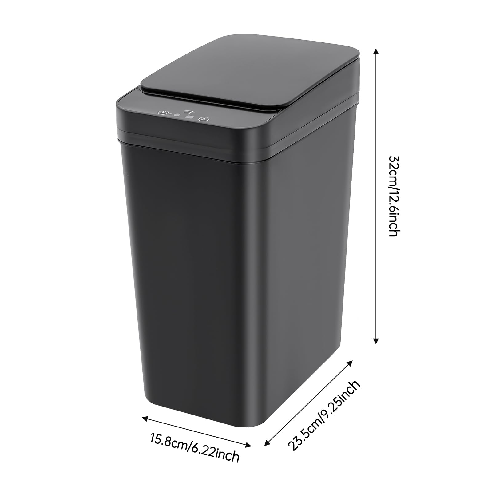 Cubo de basura automático eléctrico impermeable IPX3 garantizada, antiolores para cocina, baño, dormitorio, sala de estar, oficina, aseo