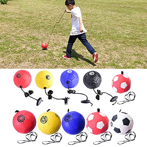 lazyfun For Smart Football With Tether For Juggling Foot Control Kicking Practice Adjustable Cord Outdoor Soccer Equipment Soccer Training Aids For Teens, 3# blue